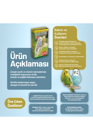 Muhabbet Muhabbet Kuşu Yemi - 6 Adet 300 G