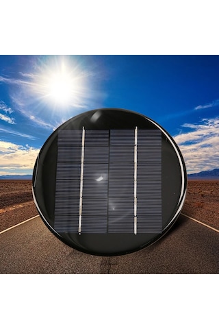 Vkemall 6v 2w 330ma Çok Kristal Güneş Paneli, 150mm Çaplı Ip65 Su Geçirmez, Yüksek Verimli, Dıy Güneş Enerji Modelleri, Oyuncaklar, Aydınlatma İçin