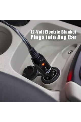 Ximistore9 12v Elektrikli Araba Battaniyesi - Isı Regülatörlü Ve Zamanlayıcı Fleece, Soğuk Hava Seyahat Ve Kamp İçin, 450g, 100x60cm Kırmızı