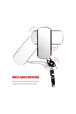 2 Paket Bisiklet Arka Görüş Aynası Ayarlanabilir Döner Ayna Geniş Açı Arka Görüş Alüminyum Alaşım Güvenlik Arka Görüş Aynası