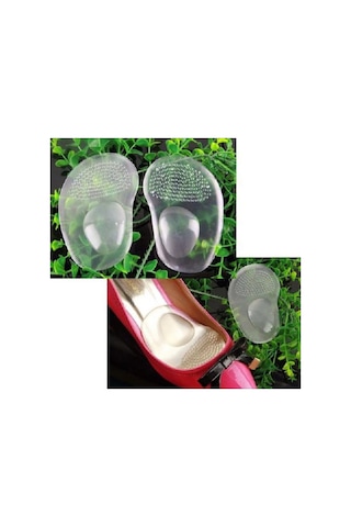 Şeffaf Kaymaz Yarım Silikon Jel Ön Ayaklar Ayakkabı Pedleri Ayak Bakımı Aracı Ayak Pedleri