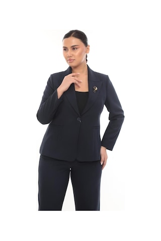 Prenses Kadın Şık Blazer Ceket Pantolon Takım Zarif Günlük Ofis Model Lacivert
