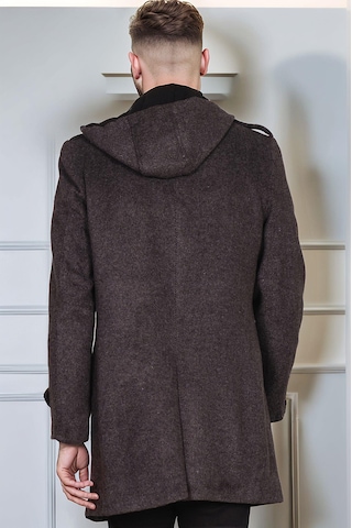 Plt9401 Dewberry Erkek Palto-desenli Antrasit Desenli Antrasit