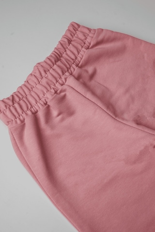 Heyadventure Kız Çocuk Cepsiz Jogger Eşofman Altı Paçası Kaşkorseli Pudra Pudra
