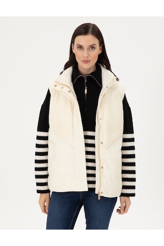Pierre Cardin Kadın Ekru Mont Yelek 50290335-vr019 Ekru