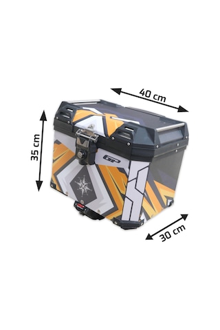 Gp Kompozit Dsn07 Universal 37 Lt Desenli Alüminyum Motosiklet Çantası Diğer