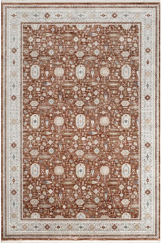 Pierre Cardin Galenda Jh02b Bakır Multi Viskon Akrilik Yumuşak Dokulu Klasik Etnik Halı Çok Renkli