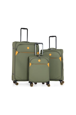 Verage Gm20077w Kumaş 3 Lü Valiz Seti Yeşil