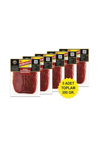 Yüksek Proteinli Kekikli Ve Kırmızı Biberli Dana Kuru Et 70 Gr. Beşli Paket Toplam 350 Gr.