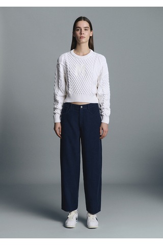 Mavi - M Logo Crop Ekru Kazak 1710796-80194 Ekru