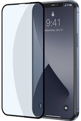 Baseus Apple Uyumlu   iPhone 12 Mini 5.4 0.3Mm Full Anti Blue Light Tempered Ekran Koruyucu Siyah