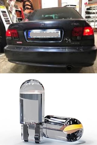 Honda Civic Ies Plaka Aydınlatma Seti Beyaz Özel Cob Led Honda Civic Ies Plaka Aydınlatma Seti Beyaz Özel Cob Led
