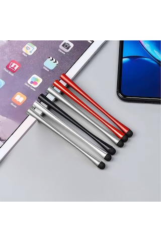 Dokunmatik Tablet Kalemi Universal Silikon Uçlu Tablet Telefon Kalemi Çizim Not Alma Siyah