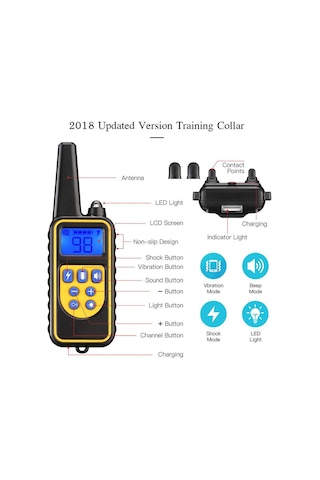 Ip67 Su Geçirmez Şarj Edilebilir Köpek Eğitim Tasması Otomatik Elektrikli Şok Köpek Tasması Evcil Hayvan Tasması Havlama Durdurucu Otomatik Köpek Tasması Köpek Eğitimi