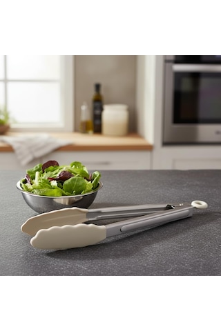 Deconox Mutfak Maşası Yemek Izgara Salata Barbekü Kızartma Maşası, Isıya Dayanıklı Paslanmaz Çelik S Sku: Smg8690010532107