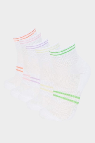 DeFacto Kız Çocuk 5'li Pamuklu Patik Çorap E6063A8NSKR1