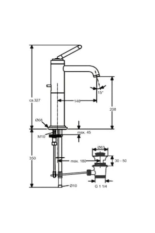 Ideal Standard Jado New Haven Yuksek Tıp Lavabo Bataryası - L4046aa- Krom