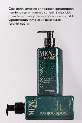 Bade Natural Men's Garage Arındırıcı Ve Canlandırıcı Duş Jeli 300 ML