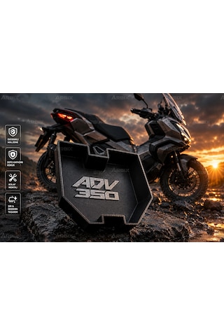 Honda Adv 350 Uyumlu Depo Kapak Altı Torpido Bagajı 2022-2025 Ekstra Saklama Alanı, Kolay Montaj Siyah Beyaz