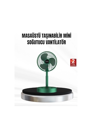 Şarjlı Mini Fan Katlanabilir 3 Hız Ayarlı Taşınabilir Tasarımlı