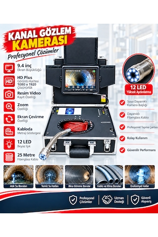 Kanal Gözlem Kamerası 25 Metre 9.4" Kanal Gözlem Kamerası 25 Metre 9.4"