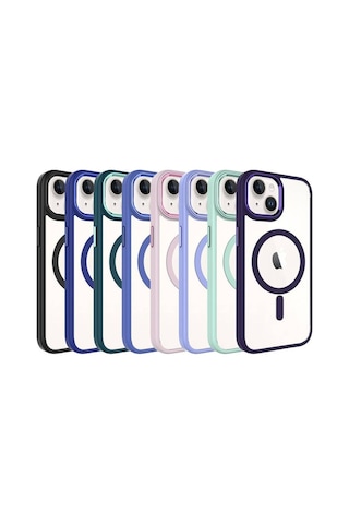 Apple Uyumlu iPhone 15 İle Kılıf Wireless Şarj Özellikli Magsafe Telefon Kılıfı Kapak