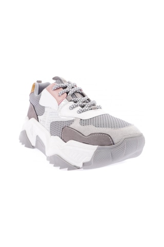Dgn 65134-22y Kadın Bağcıklı Kalın Taban Sneakers Ayakkabı 65134-2027-R12558 Gri
