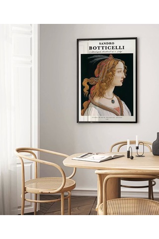 Çerçevesiz Poster Sandro Botticelli Genç Bir Kadının Portresi