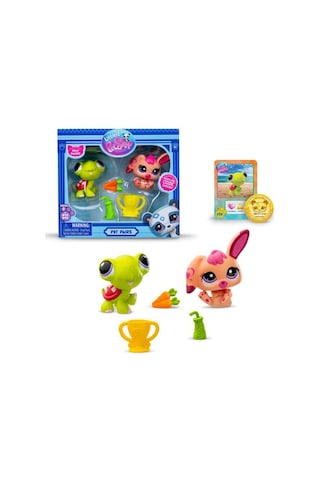 Hasbro Littlest Pet Shop 2'li Paketa 00587 G7 94-g7 95 Kaplumbağa-tavşan Minişler