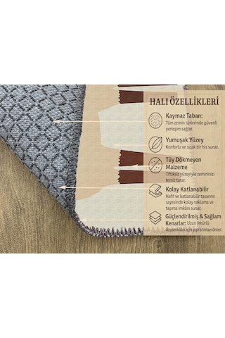 Turkıshrug Kıngdom Sevimli Ve Renkli Hayvandesenli Çocuk Halısı, Kaymaz Tabanlı Eğlenceli Tasarım Çok Renkli