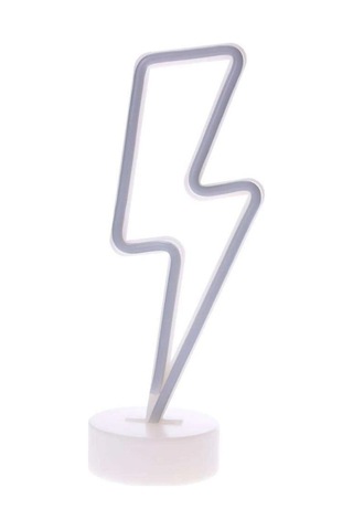 Masa Lambası Dekor Amaçlı Şimşek Şeklinde Pil İle Çalışan Neon Led Lamba Süs .