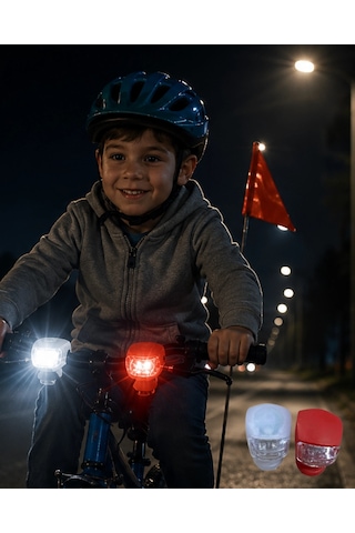 Znv Zenvia Mey İthalat Bisiklet Ön Arka Işık Seti Silikon Çakar Led Güvenlik Lambası Znv2025 Cmn Renkli