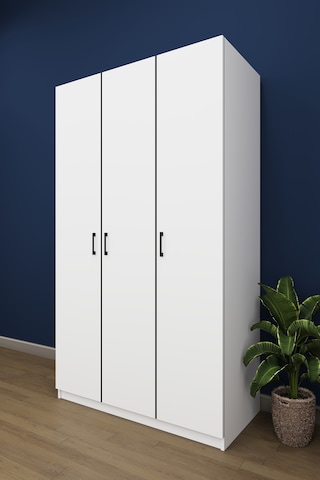 Lüks 3 Kapaklı Çok Amaçlı Yüklük Gardırop %100 Mdf Yatak Yorgan Yastık Saklama Dolabı Yk02 Beyaz