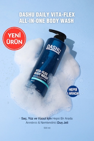 Saç Yüz Vücut İçin Hepsi Bir Arada Nemlendirici Duş Jeli Dashu Daily Vita-flex All In One Body Wash Narenciye