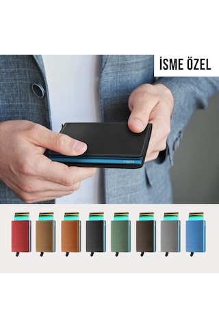 Vagave İsme Özel Crazy Akıllı Mekanizmalı Cüzdan Hakiki Deri