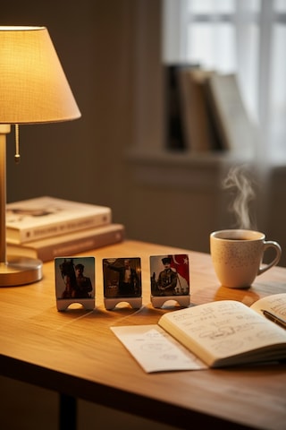 3 Lü Atatürk Mermer Tablo Seti 10x10 Cm Masaüstü Standlı Dekor, Hediyelik Ürün