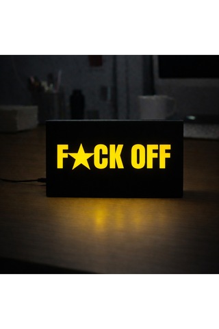 Masa Lambası - F Ck Off Adaptörlü Dekoratif & Hediyelik Lamba Çok Renkli