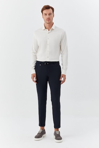 Sabri Özel Erkek Lacivert Dar Kesim Slim Fit Dokuma Yan Cep Jogger Pantolon