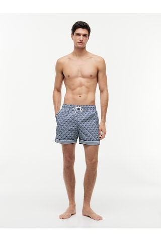 Tommy Hilfiger Medıum Drawstrıng Prınt Erkek Mavi Deniz Şortu - Um0um03822