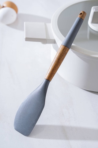 Evero Silikon Düz Spatula - 29 Cm Gri