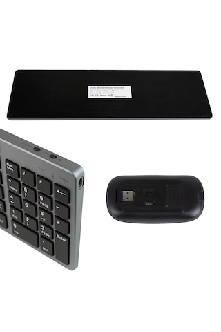 K835 Çift Modlu Kablosuz Klavye 2.4 Ghz + Bluetooth 3.0/5.0, Şarj Edilebilir, Çoklu Cihaz Desteği Koyu Gri Optik