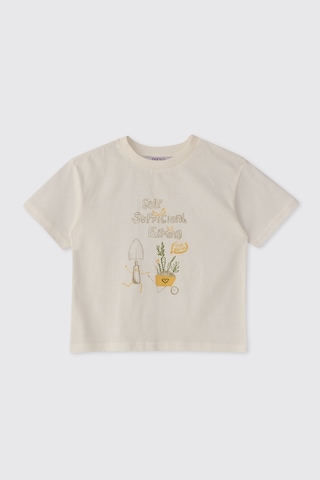 Panço Erkek Bebek Kısa Kollu Ekru Tişört 2611bb05042 Krem