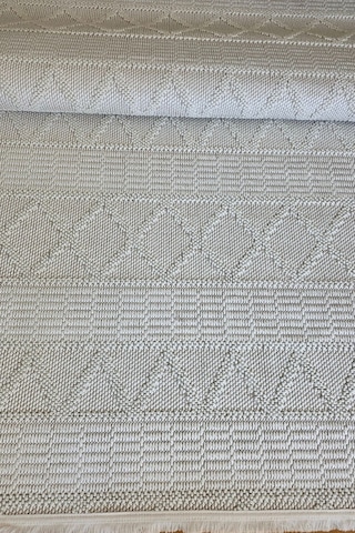 Leiva Home Monaco 0219a Krem Bohem Sisal Bukle Yumuşak Özel Kesim Salon Koridor Mutfak Yolluk Saçaklı Halı 0210a-krem