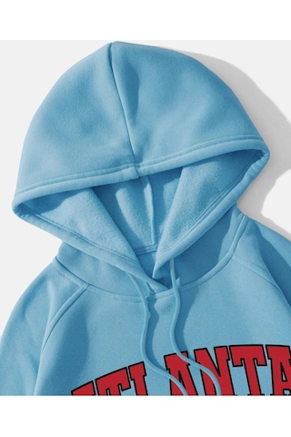 Altamira Unisex Atalanta Baskılı Oversize Kapşonlu Sweatshirt 001