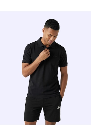 Kappa Fausto Erkek Siyah Regular Polo Yaka Tişört