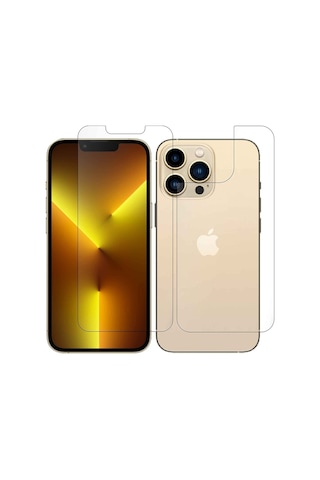 Apple Uyumlu iPhone 13 Pro Max Ön Arka Nano Kırılmaz Cam Ekran Koruyucu