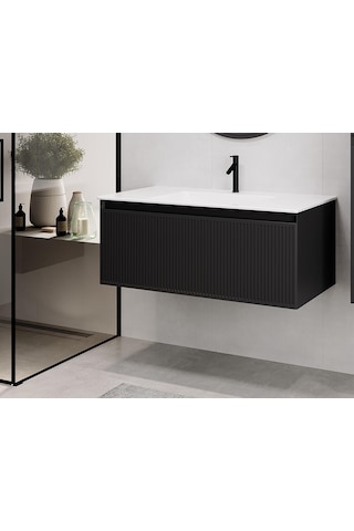 Denko Belgrad 101 Cm Antrasit Banyo Dolabı Takımı Antrasit