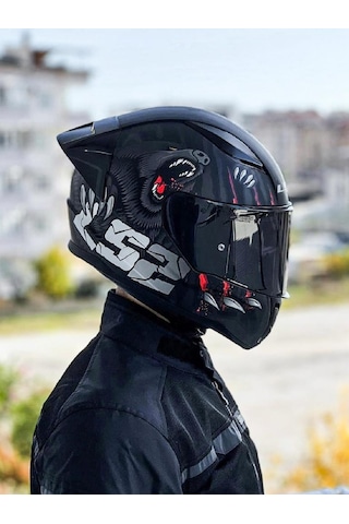 LS2 Rapid 2 Clawn Race Mat Siyah- Gri - Kırmızı Kask