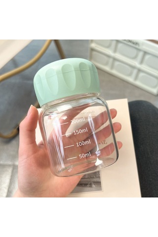 Jian Fan Ölçekli Yağkabışeffaf Cam Su Bardağıdıyeş Yeşil