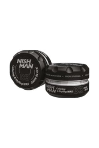 Nish Man C3 Coloring Color Saç Şekillendirici Wax Siyah 100 ML